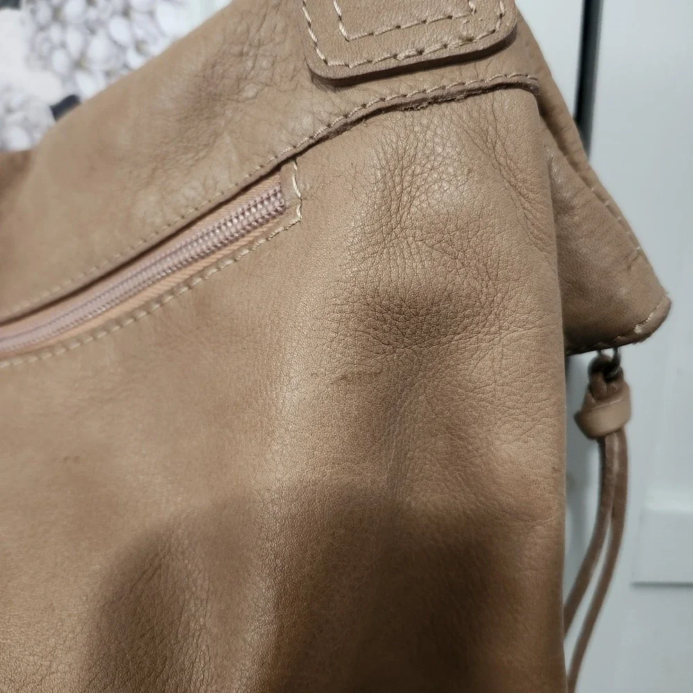 Maurizio Taiuti Brown Leather Convertible Foldover Messenger Bag Made In Italy‎